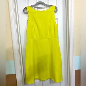 Ann Taylor Loft Yellow scalloped sundress Size 10